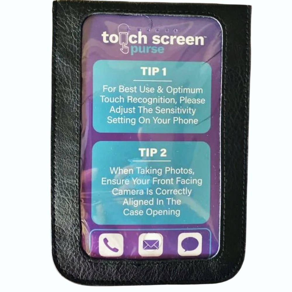 Touch Screen Purse Black Phone Case